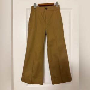 Madewell Langford Crop High Waisted Wide Leg Pintuck Pants Size 24